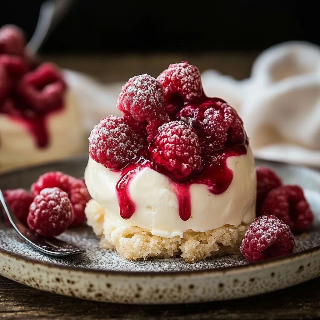 Vanillekipferl Dessert mit Himbeeren