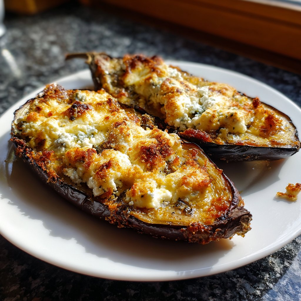 Auberginen mediterran mit Feta gebacken