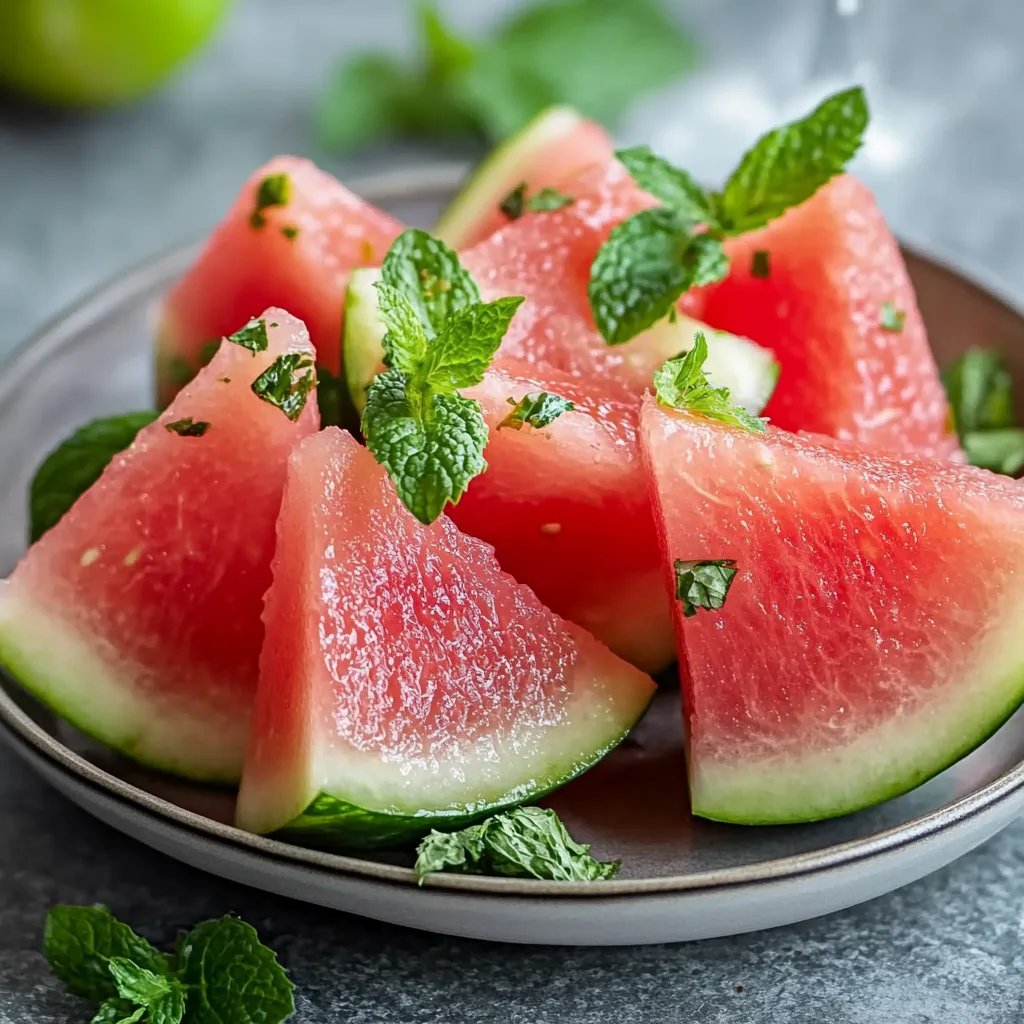 Wassermelone Minze Erfrischung für heiße Sommertage