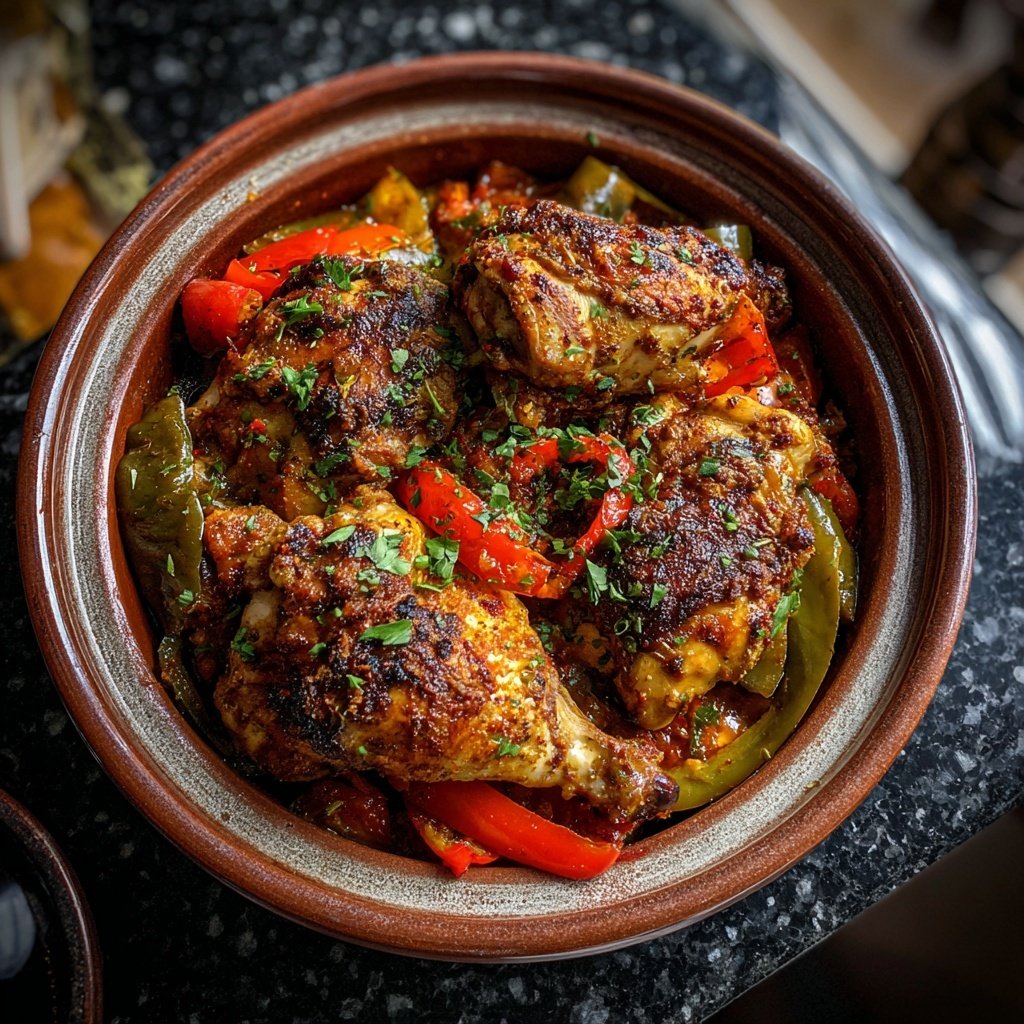 Internationale Küche Marokkanisches Hähnchen-Tagine