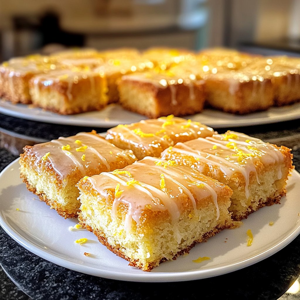 Saftiger Zitronenkuchen vom Blech