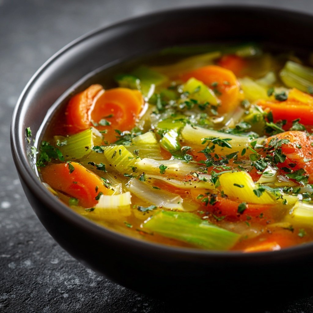 Kalorienarme Gemüse Suppe Mit Lauch