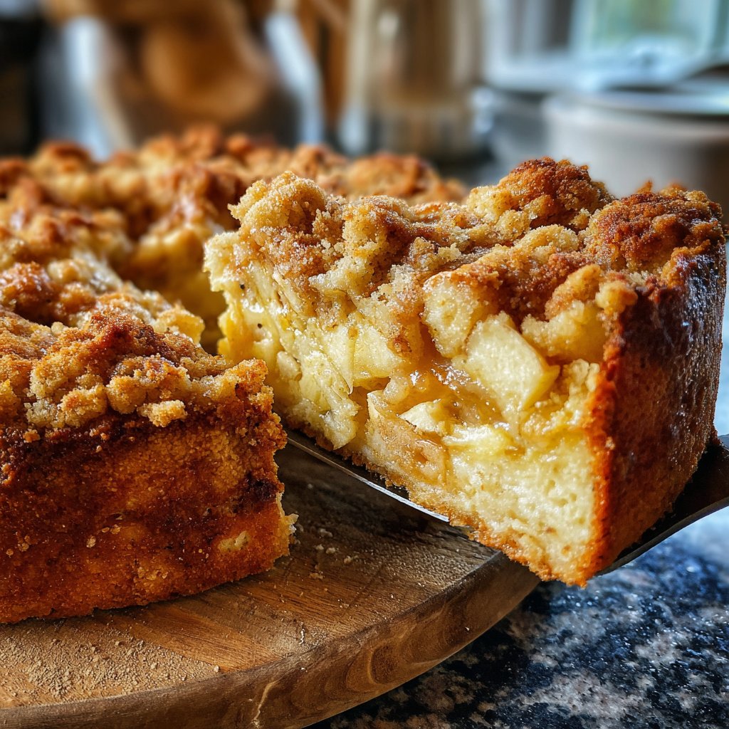 Blechkuchen mit Apfel und Streuseln