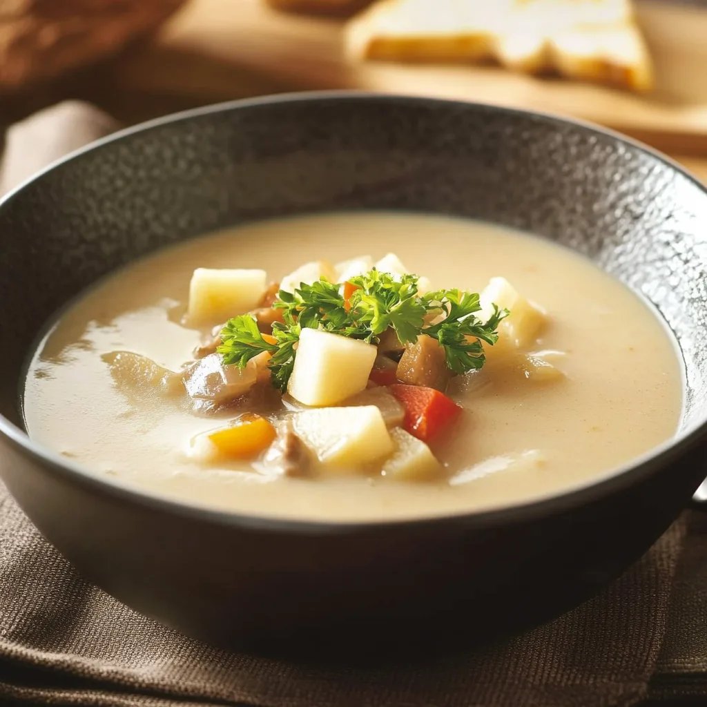 Maronensuppe mit Kartoffeln & Apfel