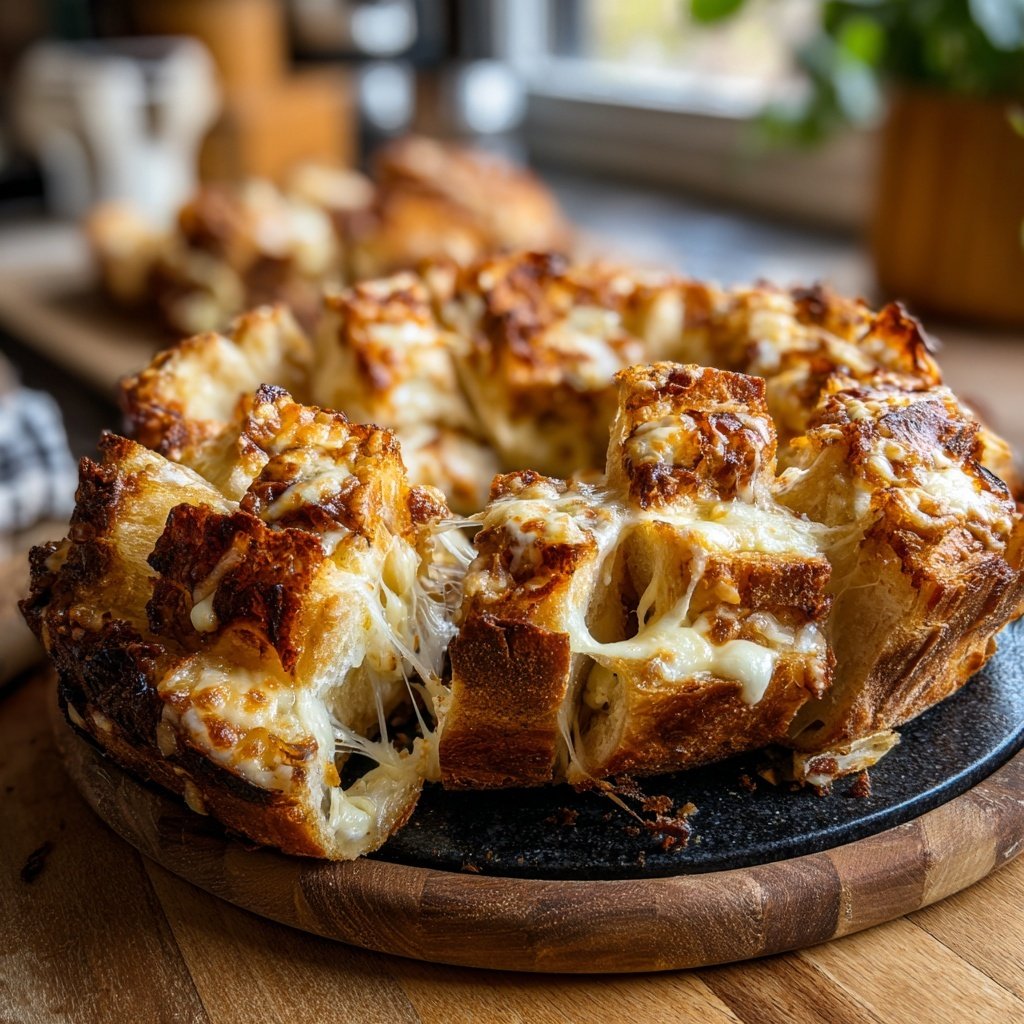 Zupfbrot Mit Käse Würfeln