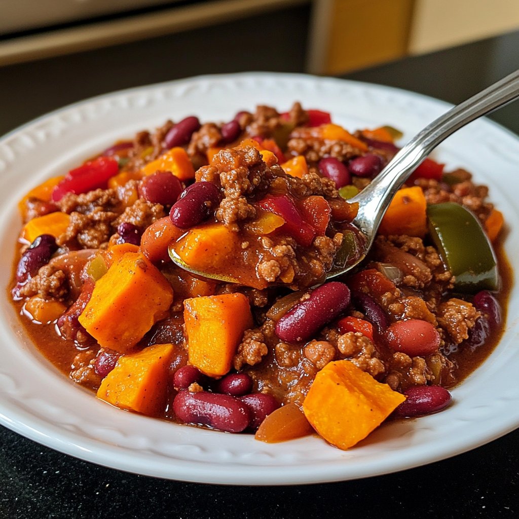 Chili sin Carne mit Süßkartoffeln