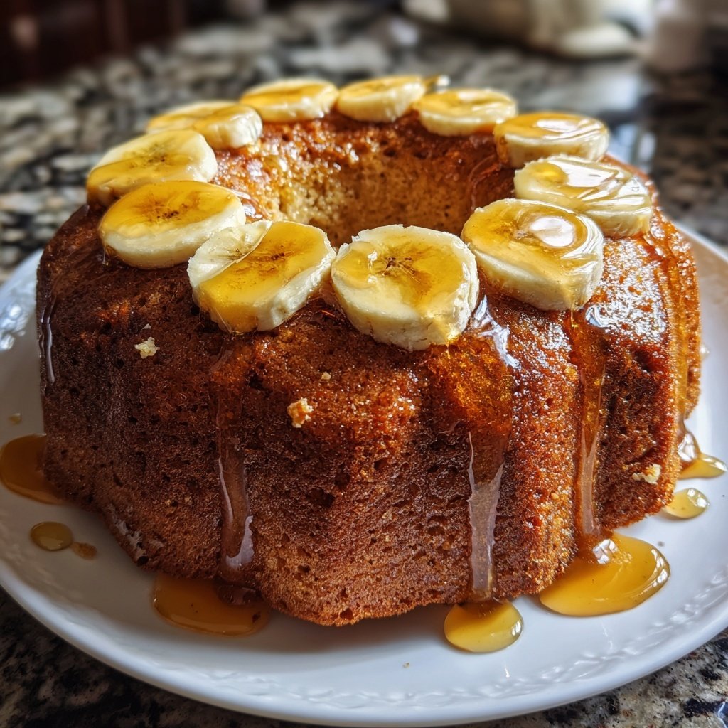 Bananenkuchen mit Hafermehl und Honig